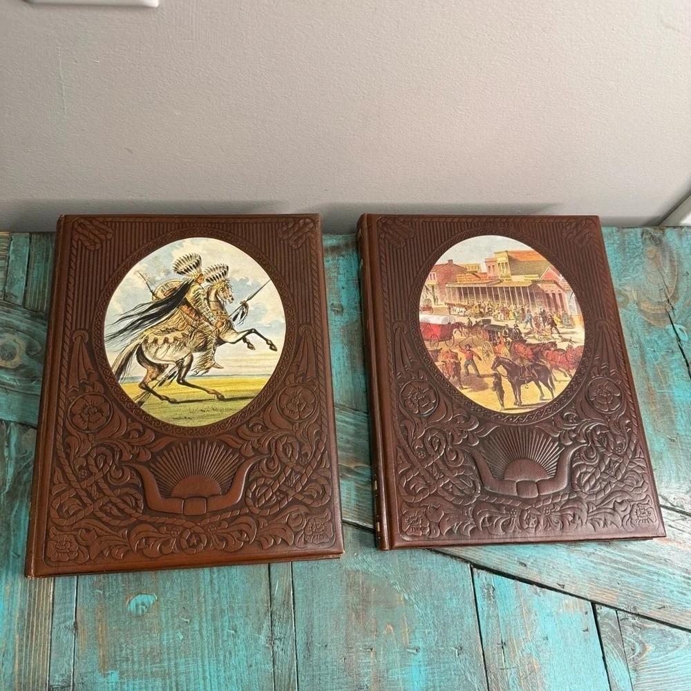 Vintage Lot of 2 TIME-LIFE The Old West Series Leather Hardcover Western Books - Picture 2 of 10